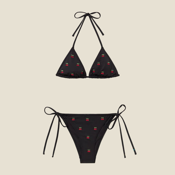 BIKINI CHERRIES BLACK