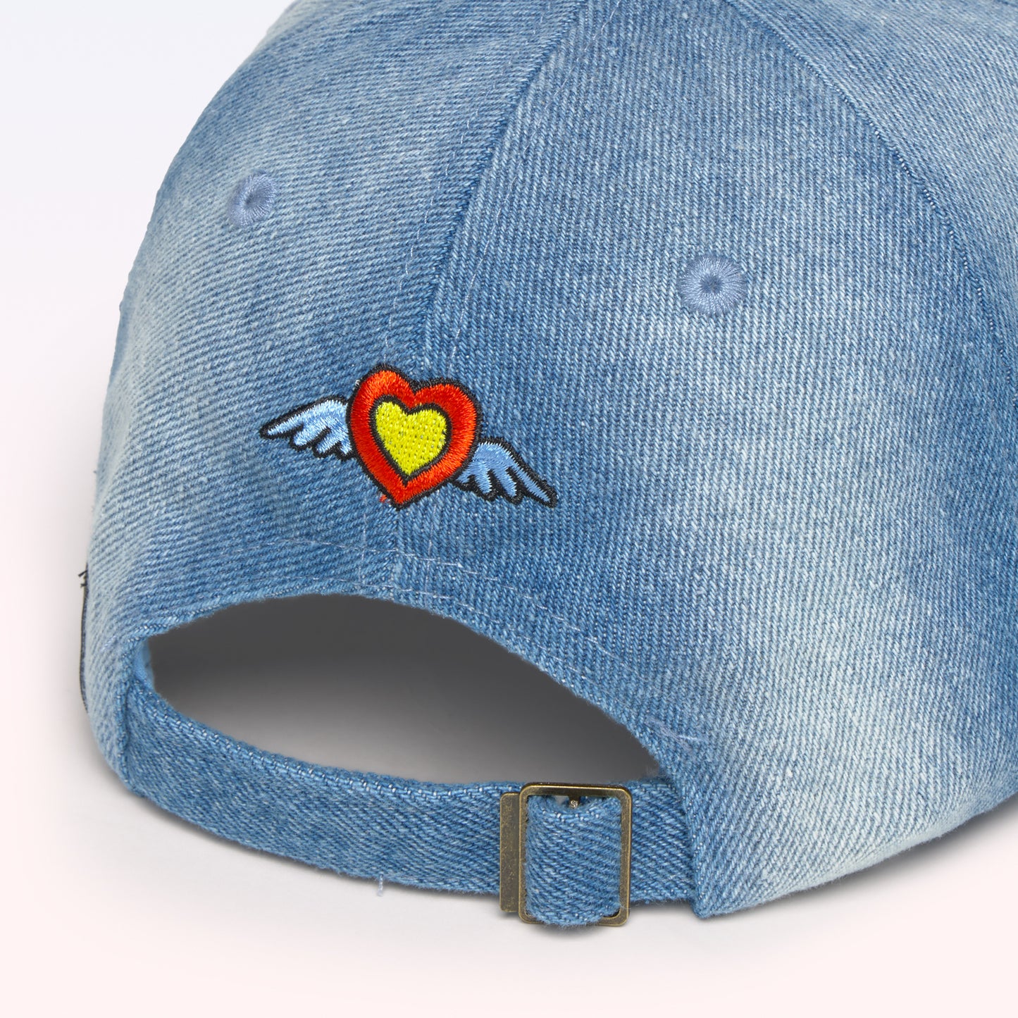 CAP DENIM FLOWER KID BASEBALL BLUE