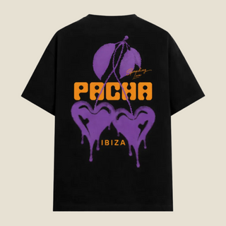 T-SHIRT WILD HEART BLACK-LILAC