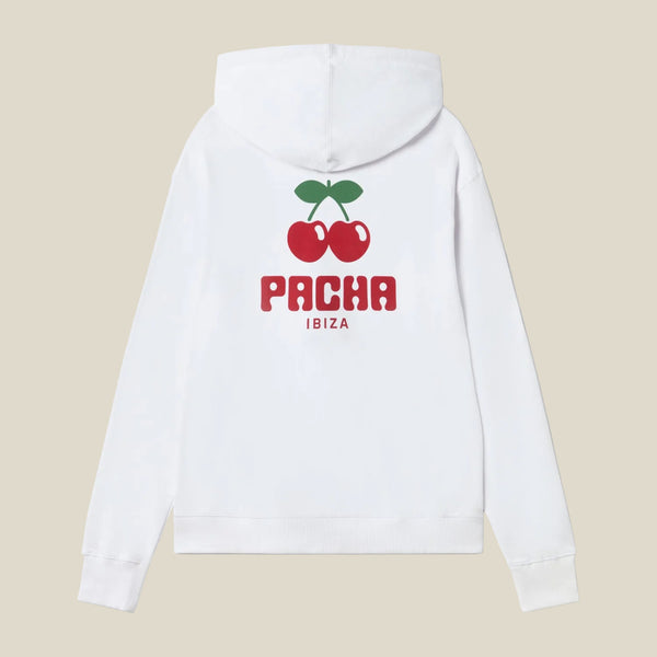 HOODIE CHERRY POCKET WHITE