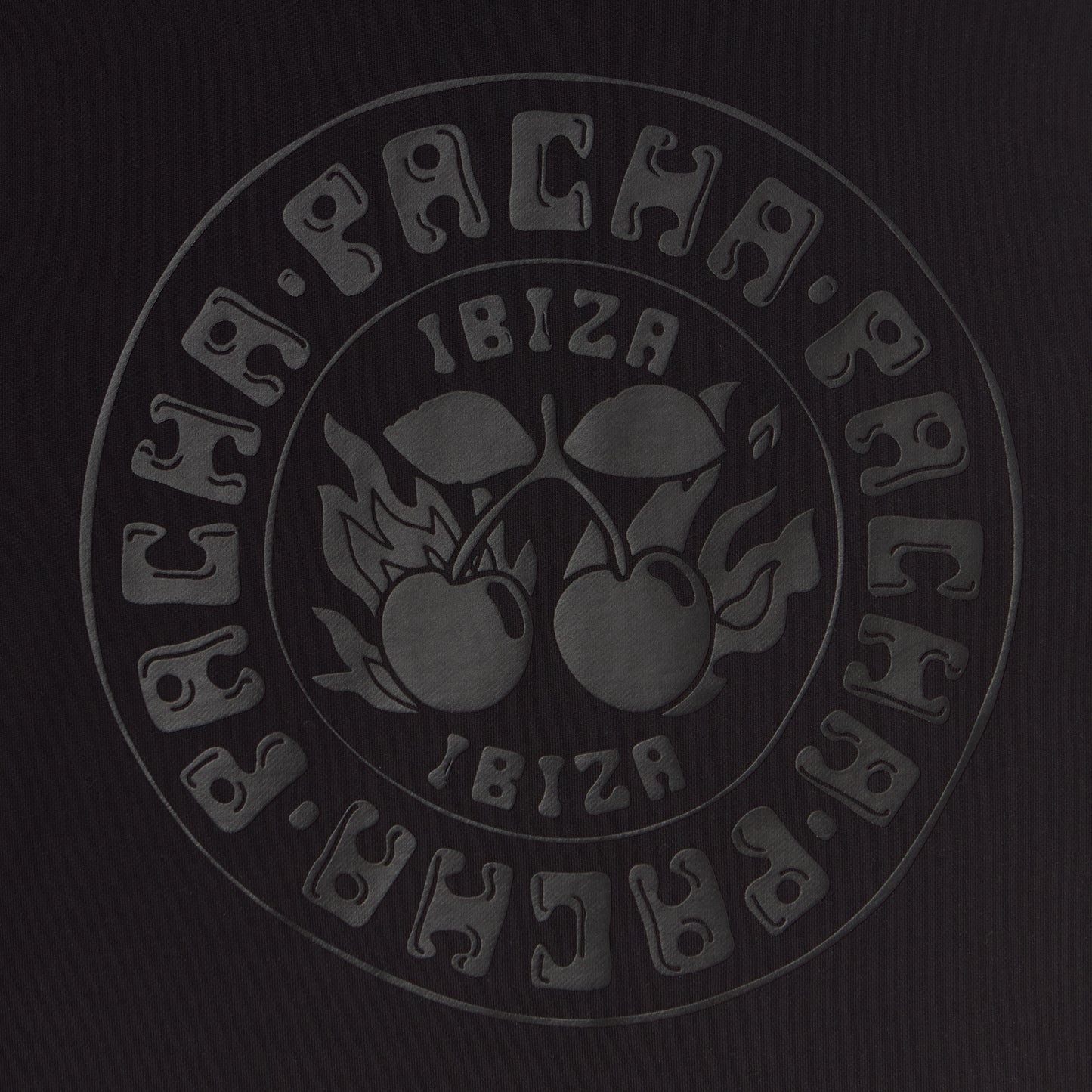 HOODIE ZIP CHERRY FIRE BLACK