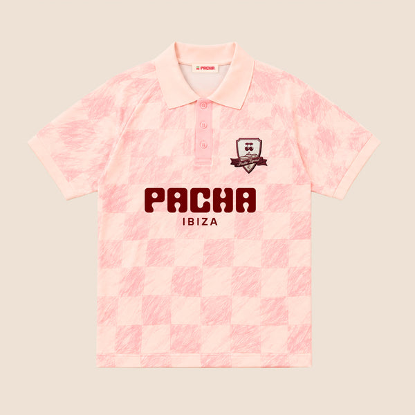 T-SHIRT FOOTBALL RETRO LIGHT PINK