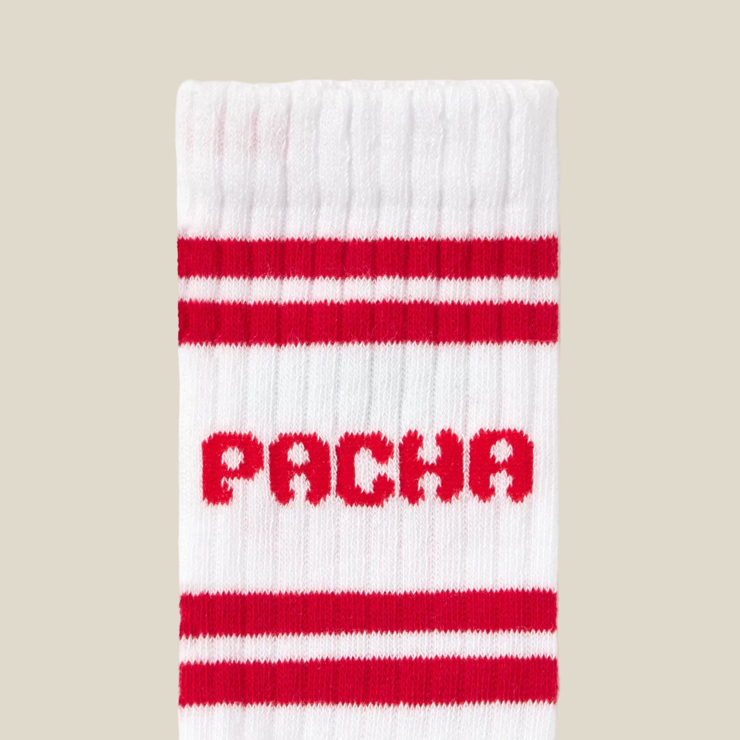 SOCK ATHLETIC KID WHITE-RED