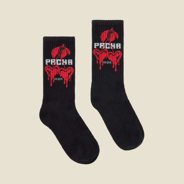 SOCK WILD HEART BLACK