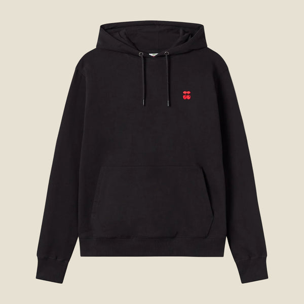 HOODIE CHERRY EMBROIDERED BLACK