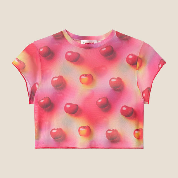 T-SHIRT CHERRIES PINK