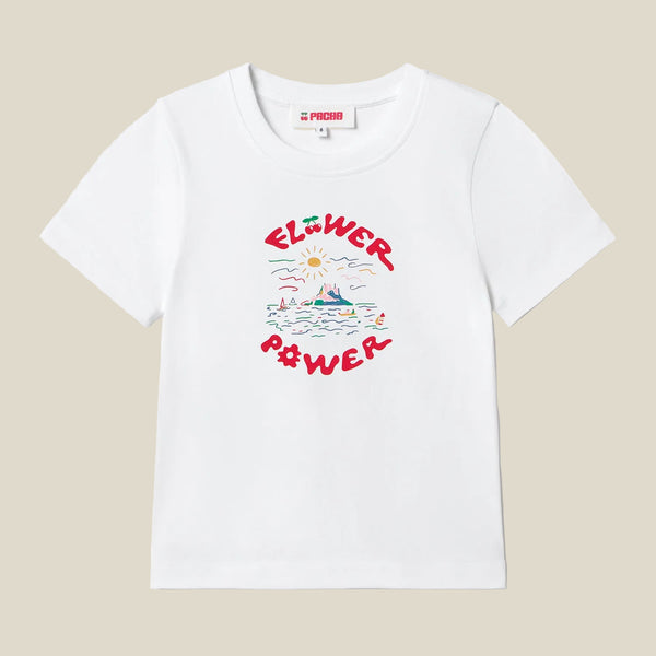 T-SHIRT FLOWER ES VEDRÁ KIDS WHITE