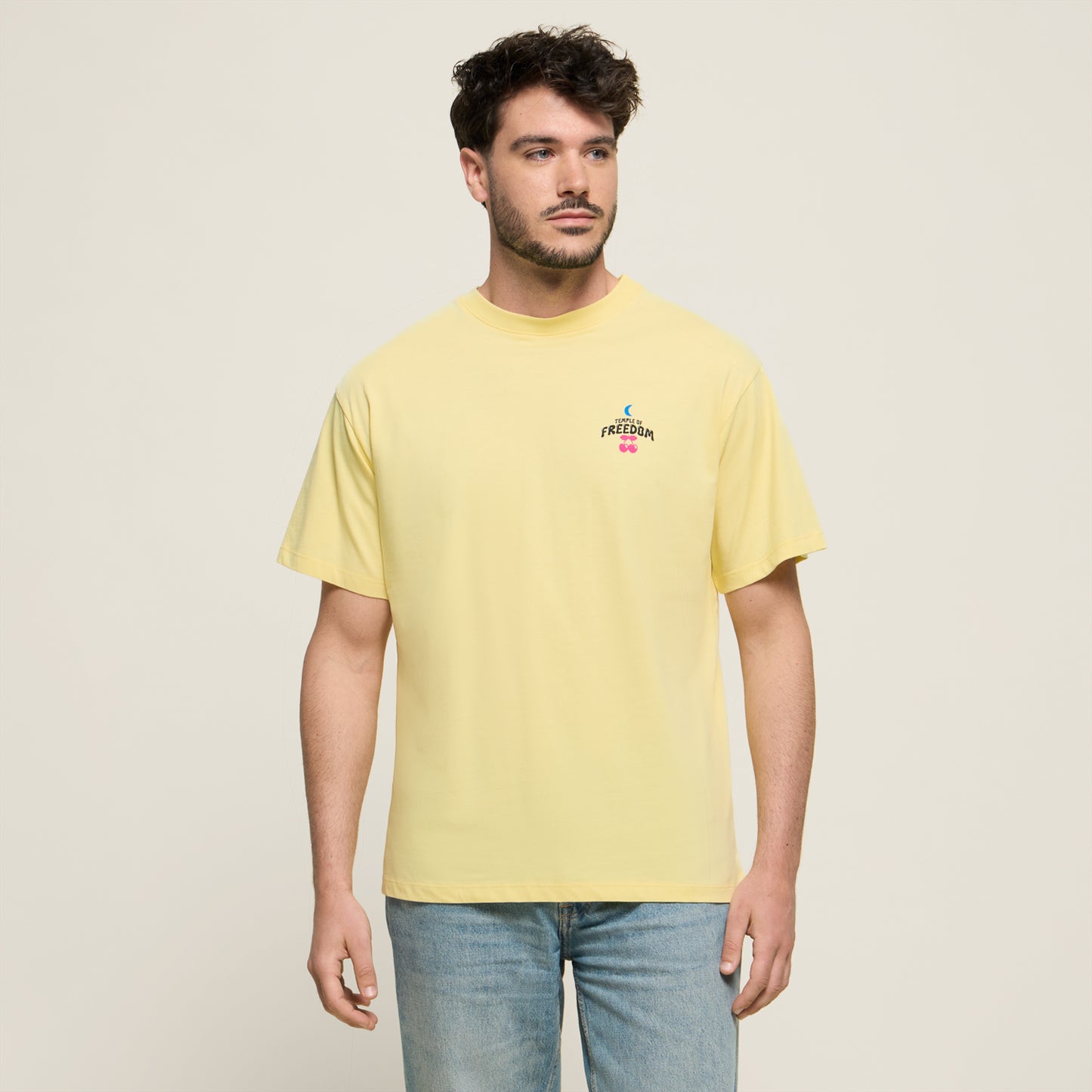 T-SHIRT PACHA TEMPLE YELLOW