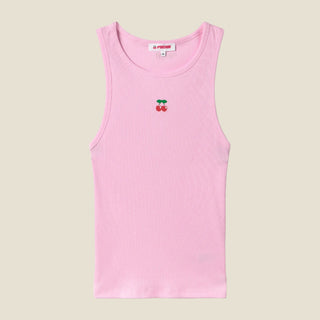 RIBBED TANK TOP CHERRY PINK