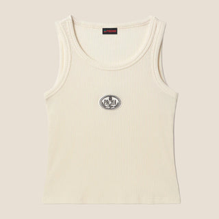 RIBBED TANK TOP TENNIS ECRU