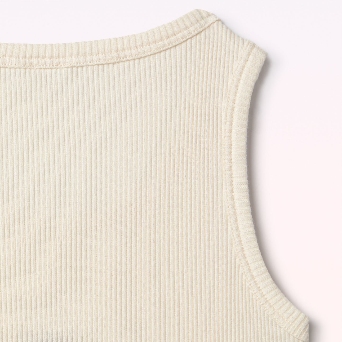 RIBBED TANK TOP TENNIS ECRU