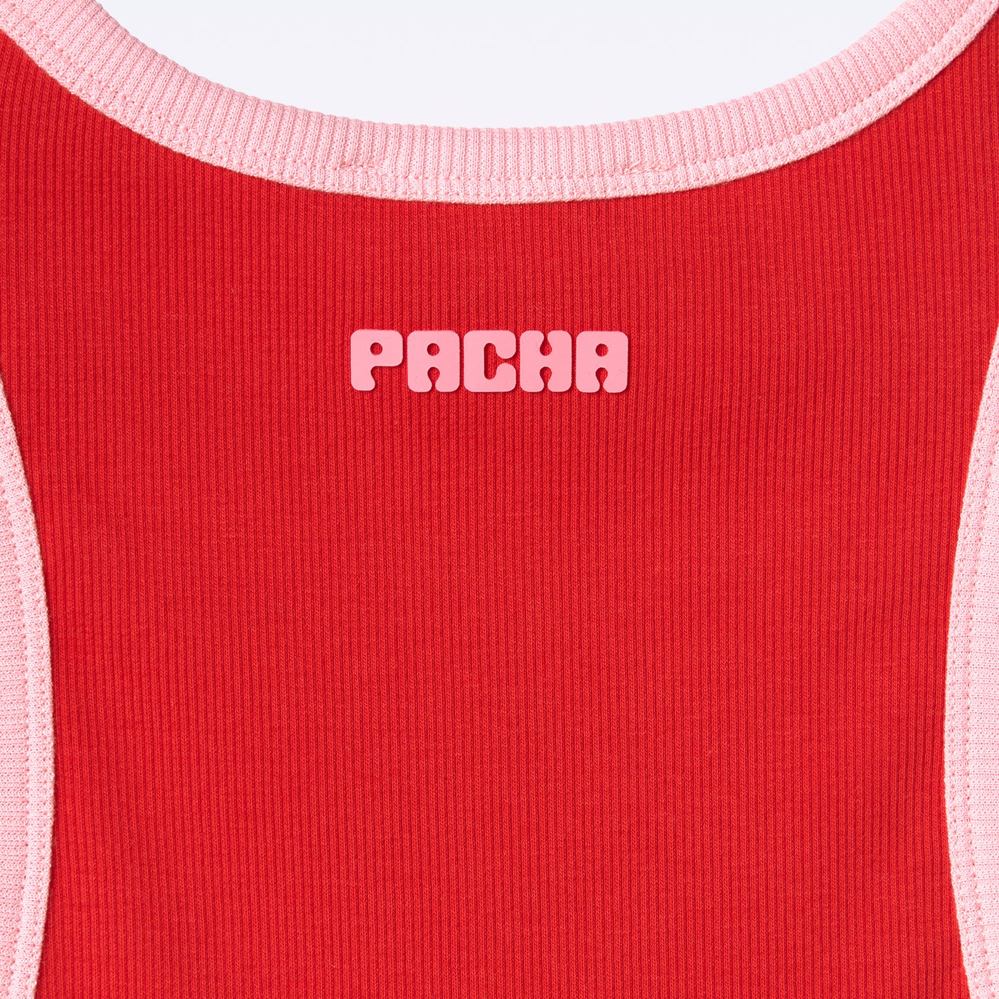 RIBBED TANK TOP CHERRY RED