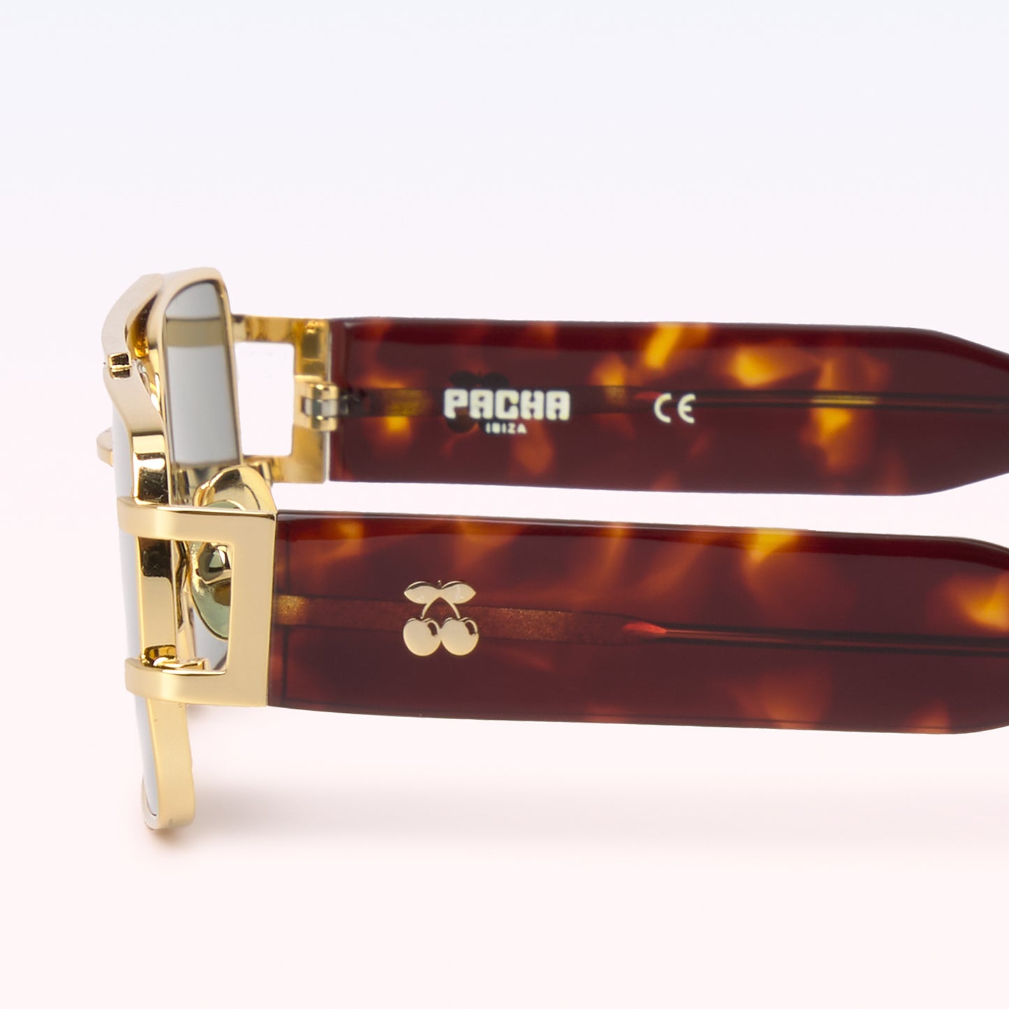 Golden cherry glasses