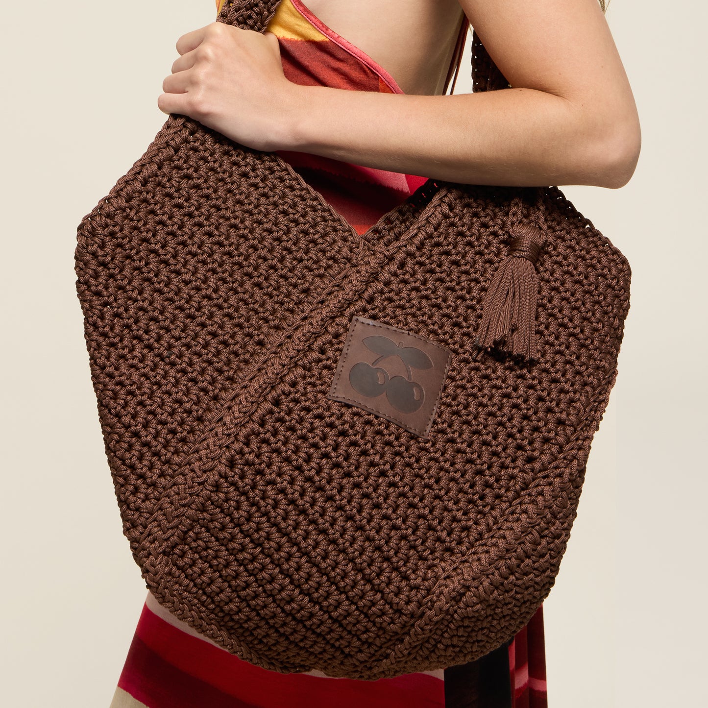 CROCHET BAG BROWN
