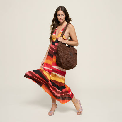 CROCHET BAG BROWN