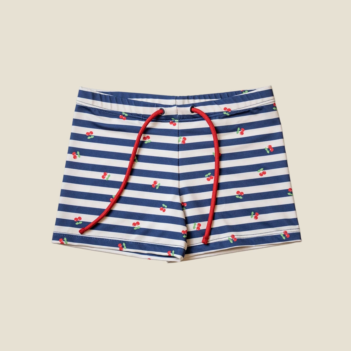 SWIMSHORT STRIPE CHERRY KIDS NAVY