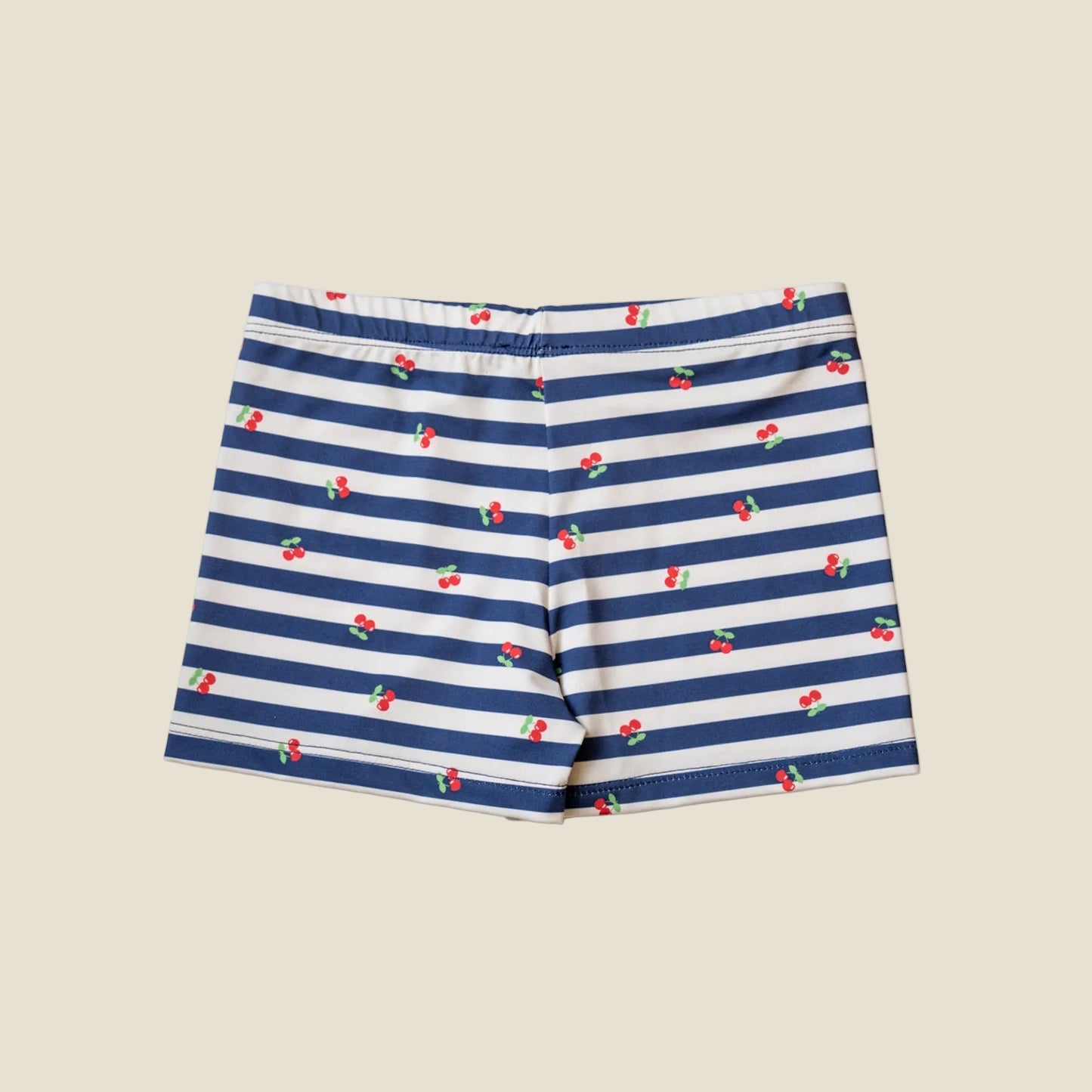SWIMSHORT STRIPE CHERRY KIDS NAVY