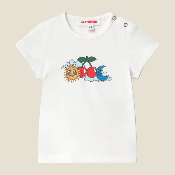 T-SHIRT SUN&MOON BABY WHITE