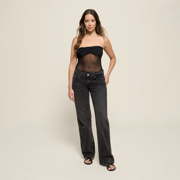 BODYSUIT METAL CHERRY BLACK