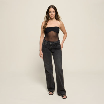 BODYSUIT METAL CHERRY BLACK