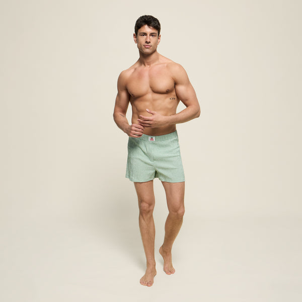 BOXER VICHY GREEN