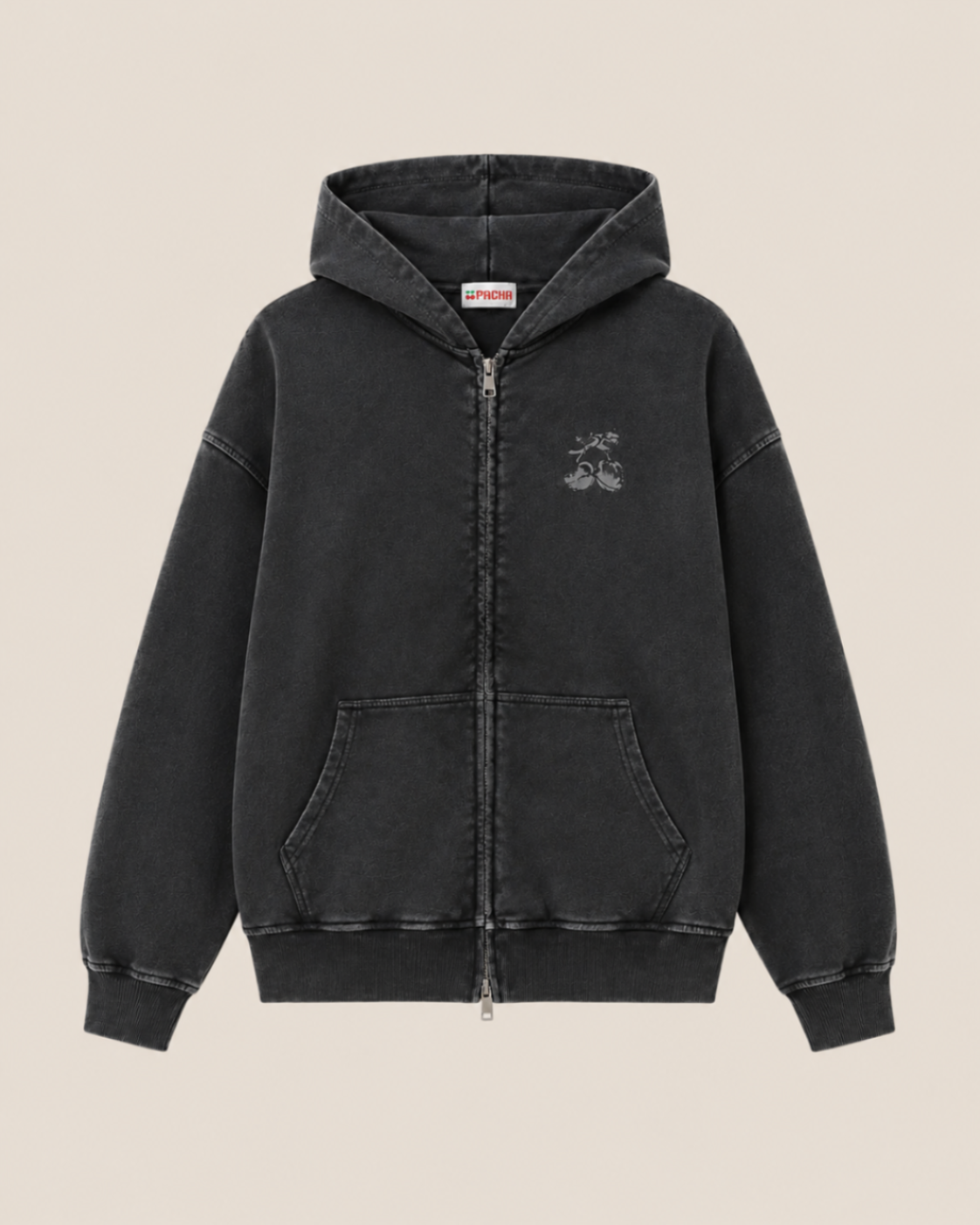 HOODIE BROKEN CHERRY CHARCOAL