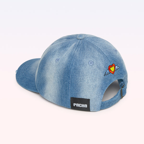 CAP DENIM FLOWER KID BASEBALL BLUE - second image
