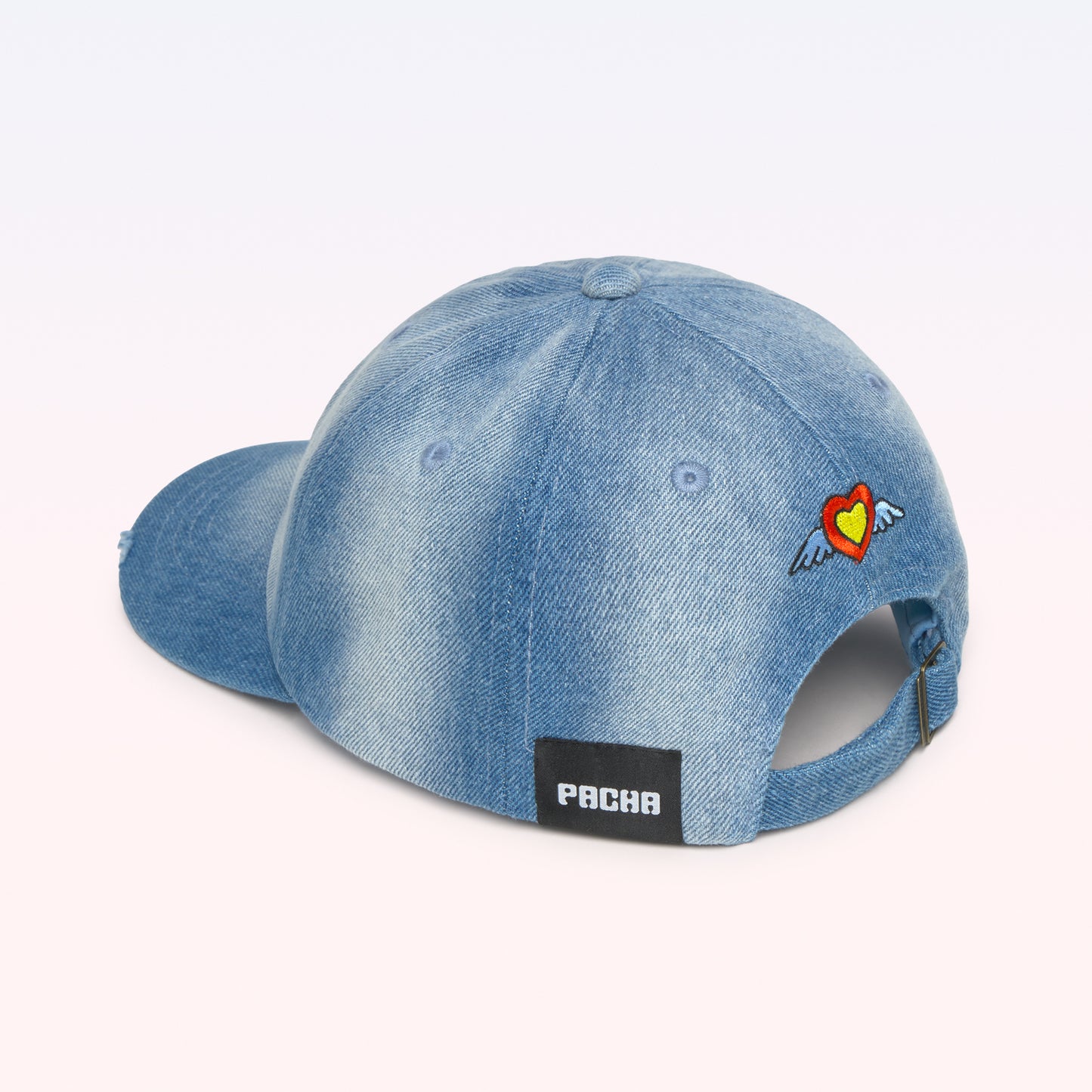 CAP DENIM FLOWER KID BASEBALL BLUE