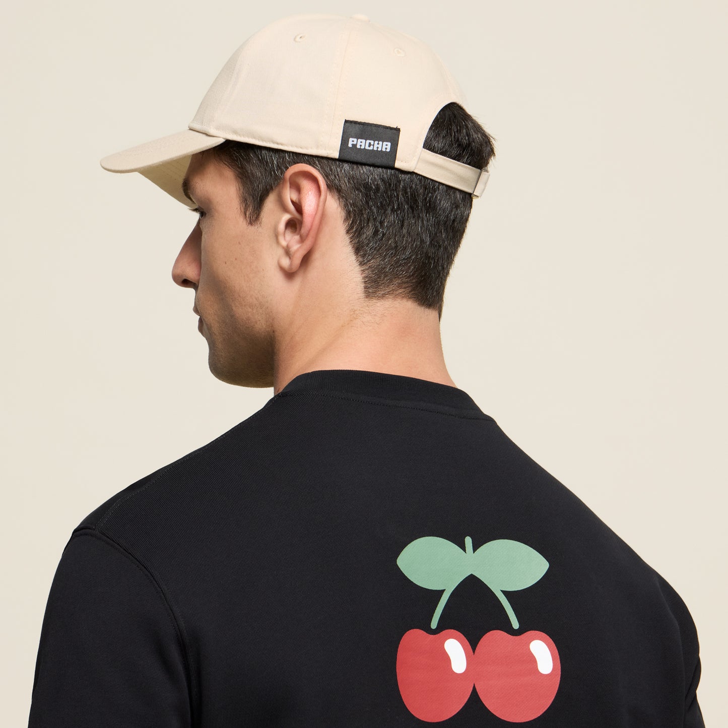 CAP PACHA CHERRY BASEBALL ECRU