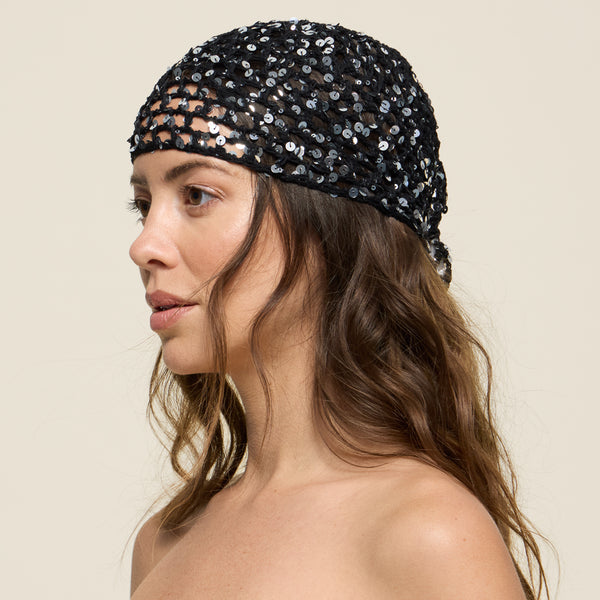 CASQUETTE SEQUINS BLACK - second image