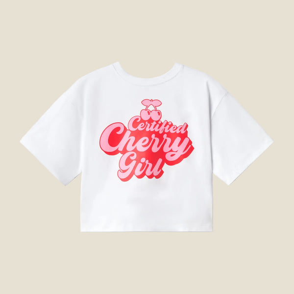 CROP WOMAN CHERRY LIPS