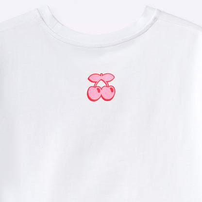CROP WOMAN CHERRY LIPS