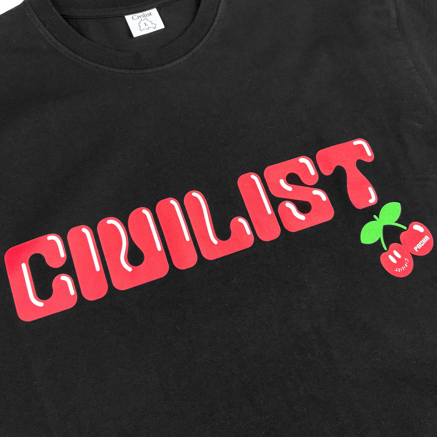 T-SHIRT CIVILIST LETTER X PACHA BLACK