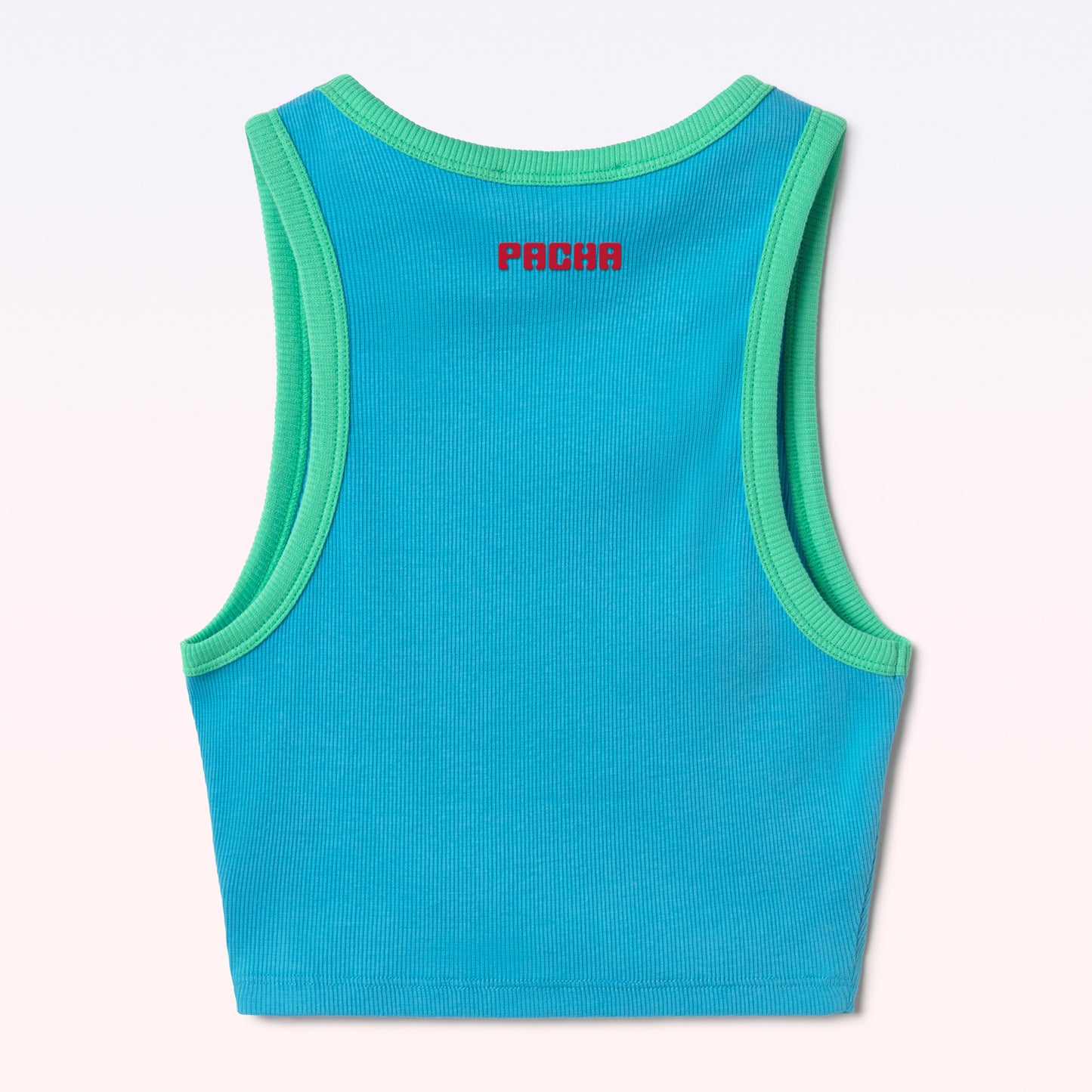 RIBBED CROP TOP CHERRY BLUE