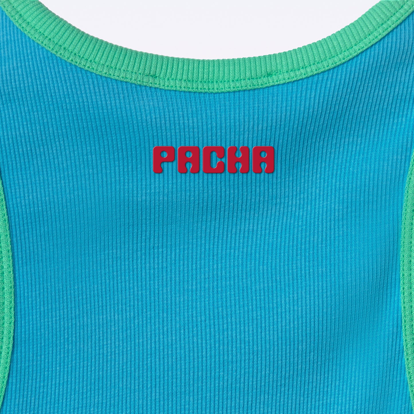 RIBBED CROP TOP CHERRY BLUE