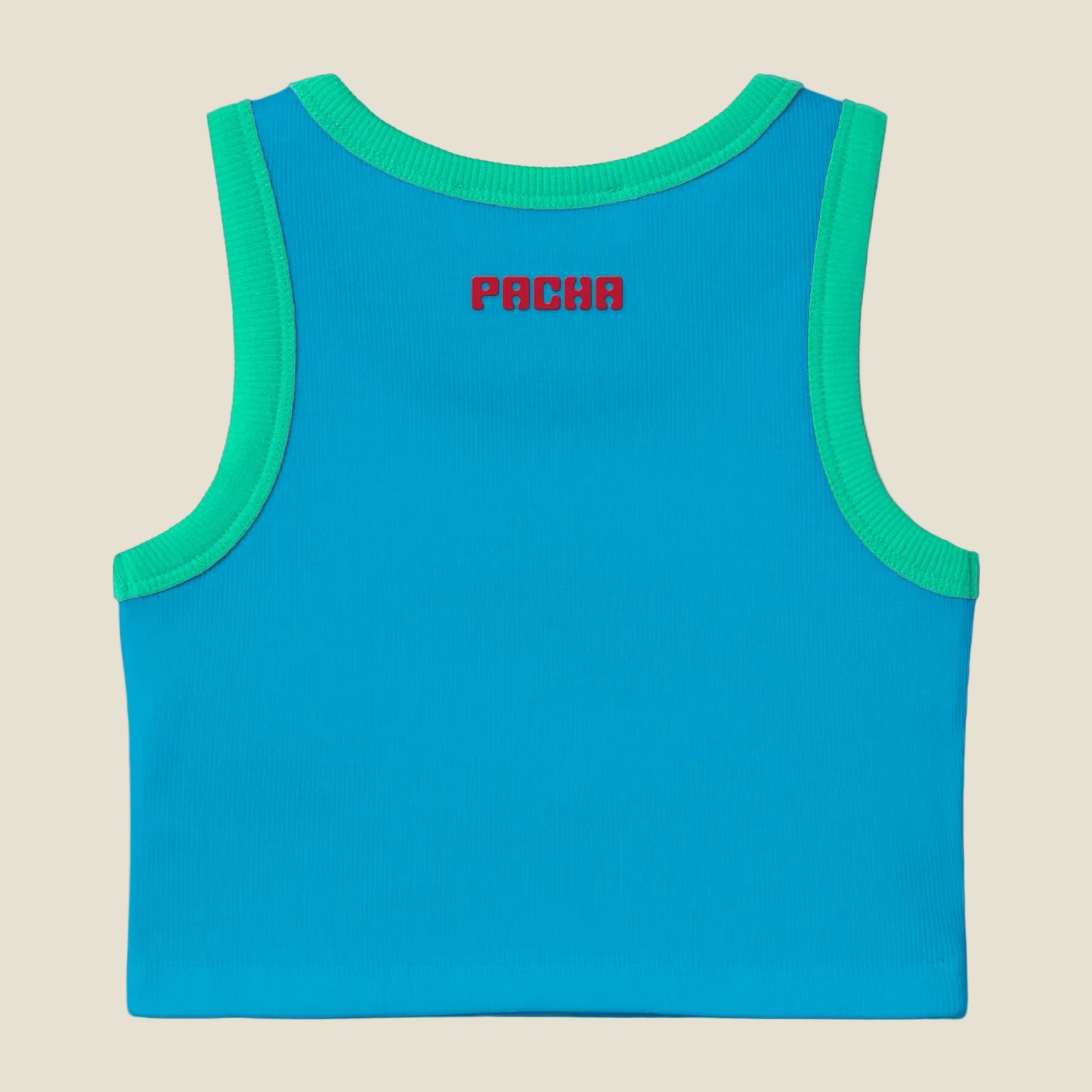 RIBBED CROP TOP CHERRY GIRL BLUE