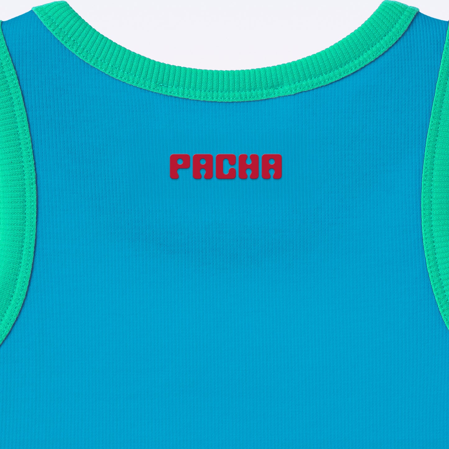 RIBBED CROP TOP CHERRY GIRL BLUE