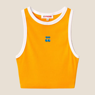 RIBBED CROP TOP CHERRY ORANGE