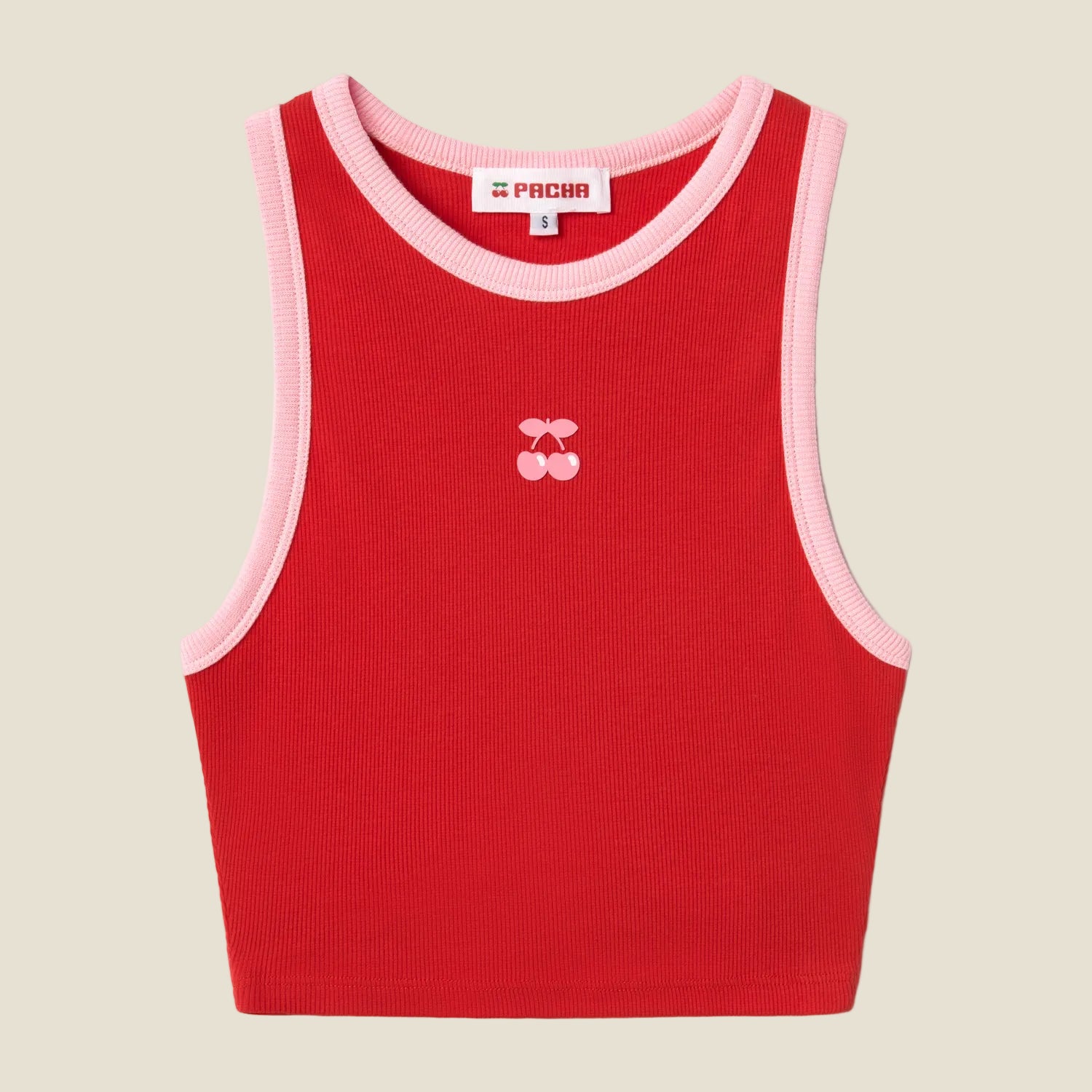 RIBBED CROP TOP CHERRY RED – Pacha