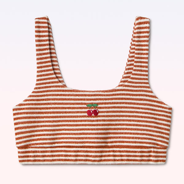CROP TOP STRIPES ORANGE