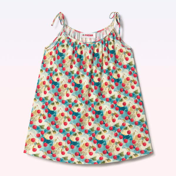 DRESS GIRL RIB LIGHT-BLUE