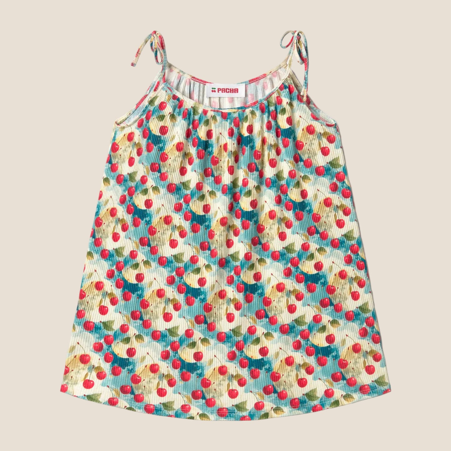 DRESS GIRL RIB LIGHT-BLUE