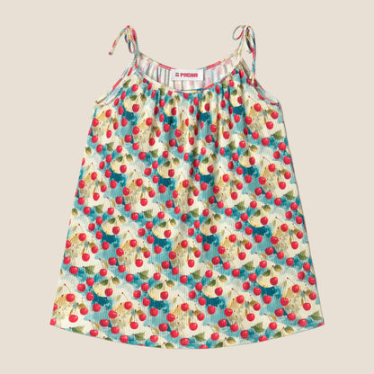 DRESS GIRL RIB LIGHT-BLUE