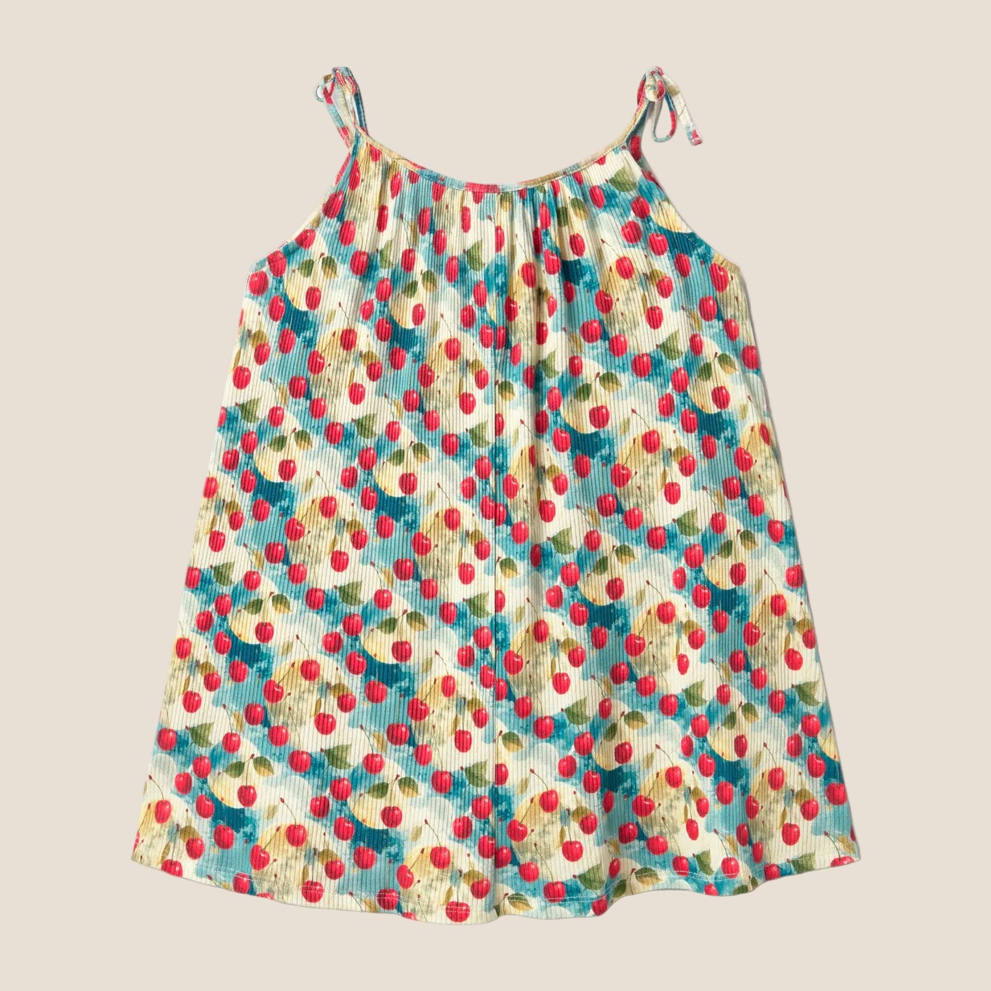 DRESS GIRL RIB LIGHT-BLUE