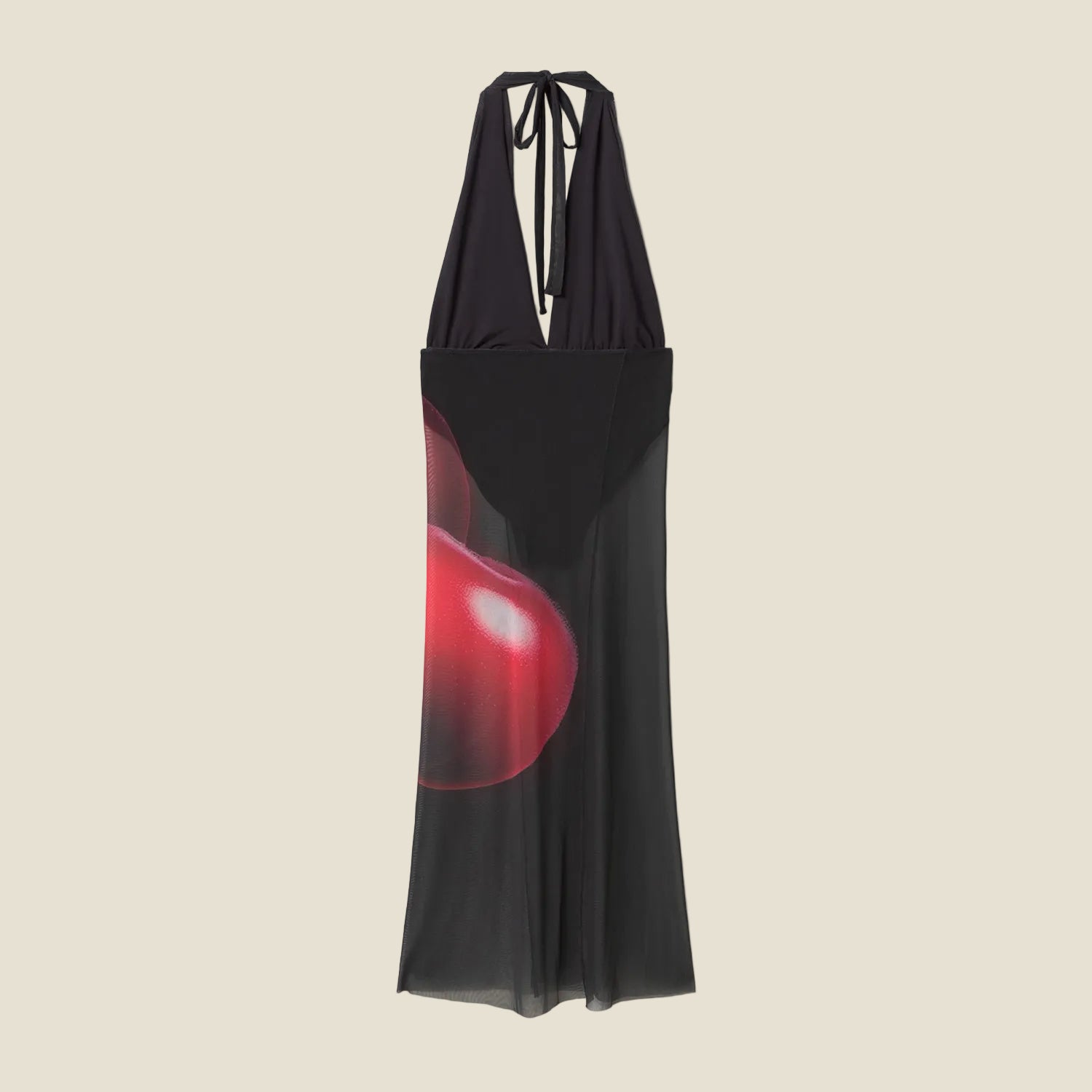 DRESS HALTER CHERRIES BLACK  Pacha