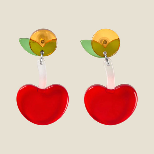 EARRINGS CHERRY RED