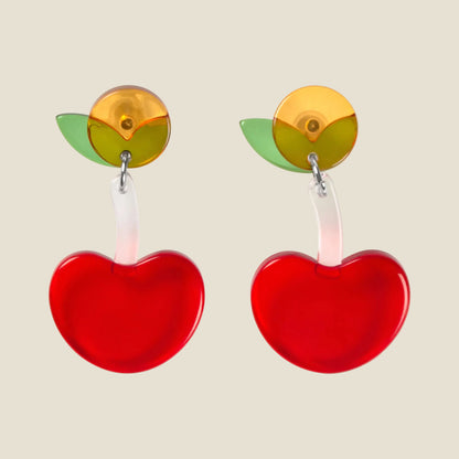 EARRINGS CHERRY RED