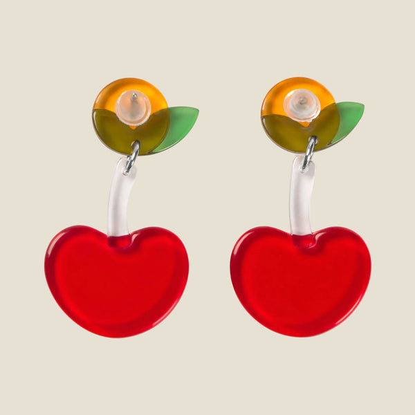 EARRINGS CHERRY RED - second image