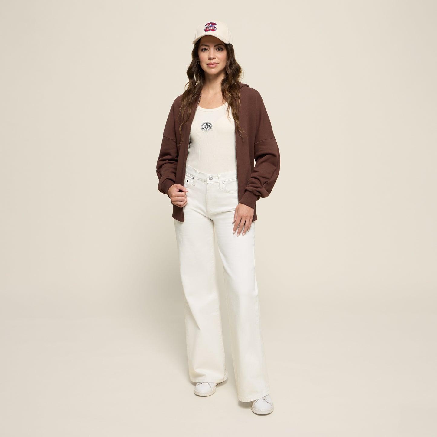 HOODIE OVERSIZE PATCH BROWN