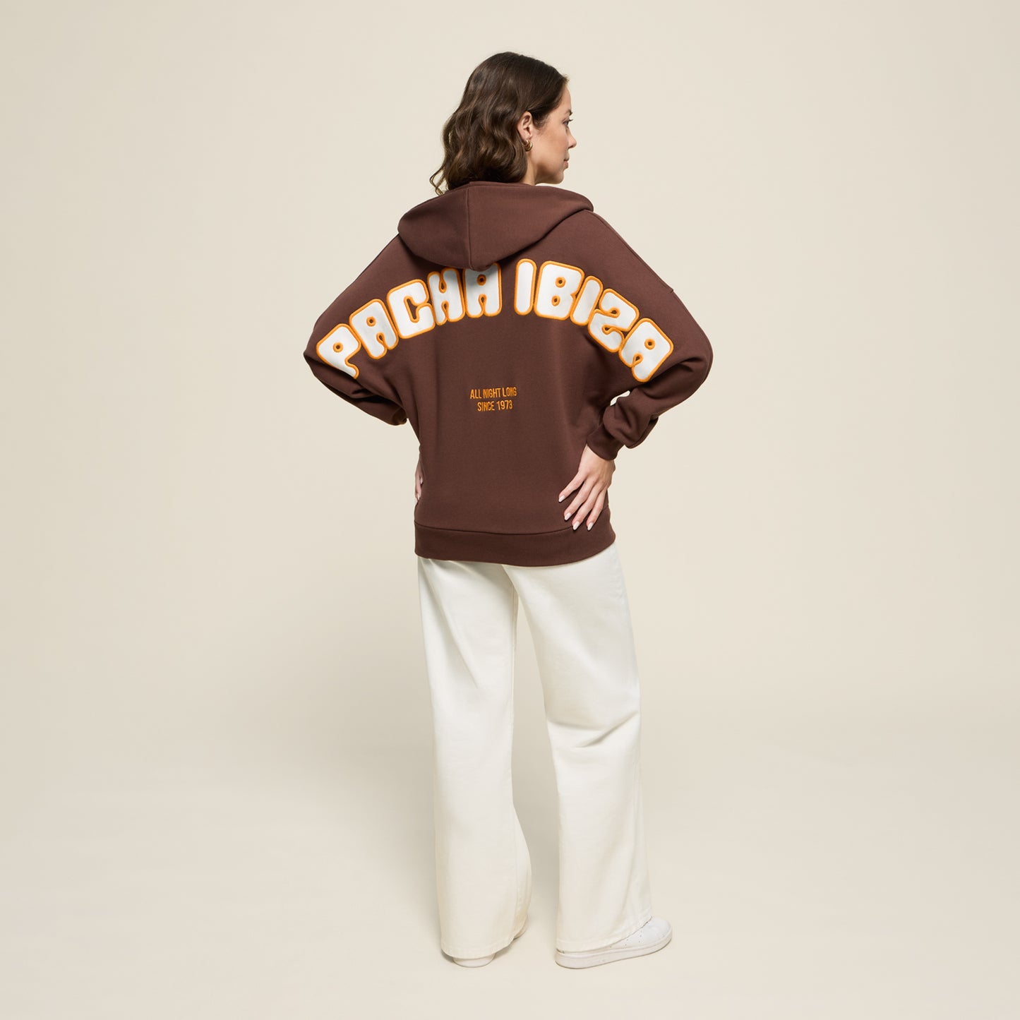 HOODIE OVERSIZE PATCH BROWN